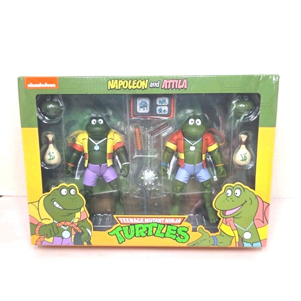 NECA Teenage Mutant Ninja Turtles Napoleon and Attila Frog Action Figure - NEW!